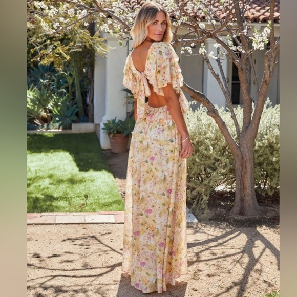 Vici | Dresses | New Vici Zabelle Floral Ruffle Cutout Maxi Dress | Poshmark